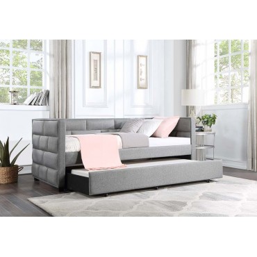 BD00955 Acme Furniture Gray Fabric Twin Daybed & Trundle